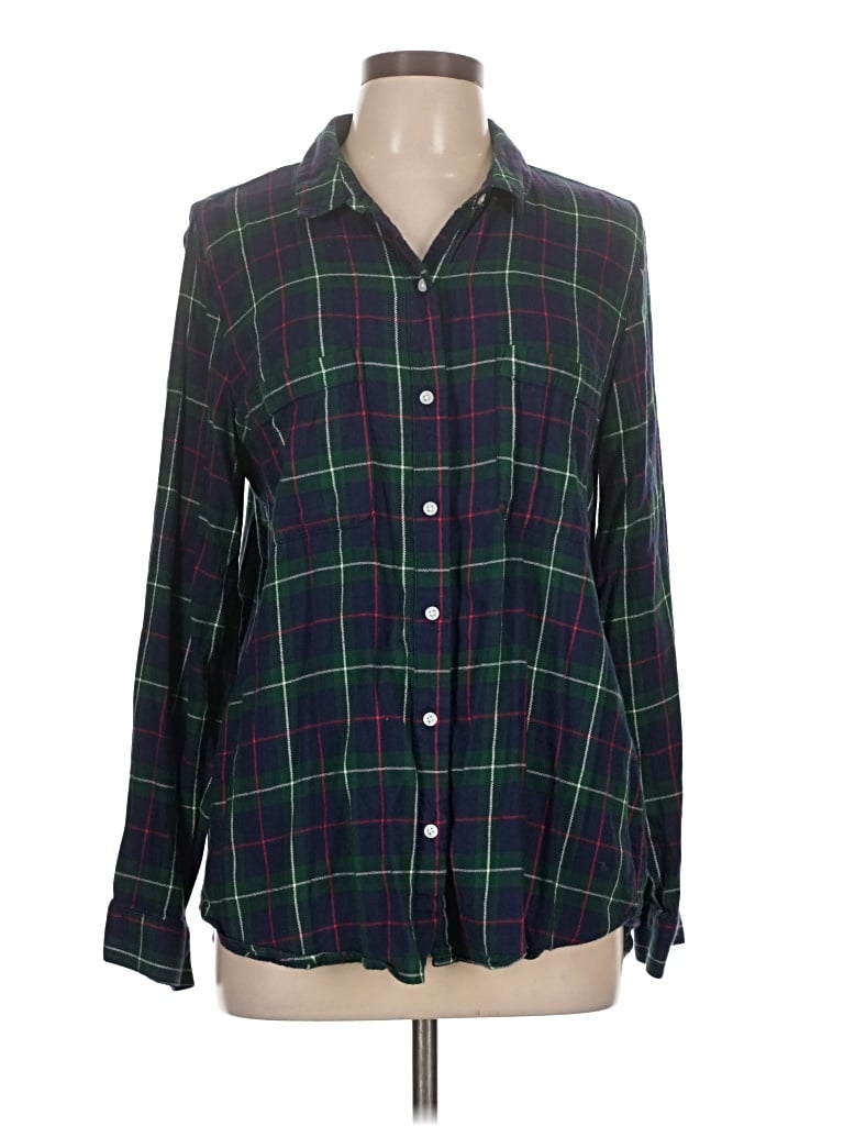Pre-owned Gap Outlet Long Sleeve Button Down Shirt In Green