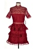 Self-Portrait 100% Polyester Red Cocktail Dress Size 6 - photo 1