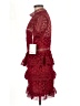 Self-Portrait 100% Polyester Red Cocktail Dress Size 6 - photo 5