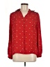 Valentino Hearts Red Long Sleeve Blouse Size EU (IT) 44 / US 8 - photo 1
