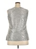 JM Collection Metallic Silver Sleeveless Blouse Size 2X - photo 2