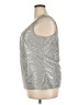 JM Collection Metallic Silver Sleeveless Blouse Size 2X - photo 5