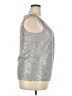 JM Collection Metallic Silver Sleeveless Blouse Size 2X - photo 4