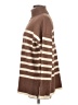 Line & Dot Stripes Brown Turtleneck Sweater Size L - photo 5
