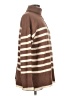 Line & Dot Stripes Brown Turtleneck Sweater Size L - photo 4