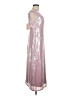 Let Me Be 100% Polyester Silver Cocktail Dress Size M - photo 4