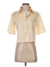 Princess Polly 100% Polyester Metallic Ivory Short Sleeve Blouse Size 2 - photo 1