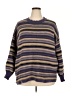 Romwe 100% Polyester Stripes Purple Pullover Sweater Size XXL - photo 1