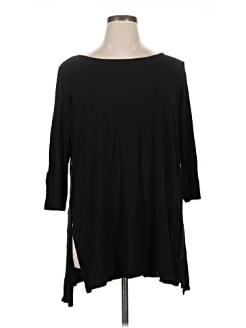 Joan Vass 3/4 Sleeve Top (view 1)