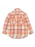 Old Navy 100% Polyester Plaid Orange Coat Size 8 - photo 1