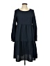 Unbranded 100% Polyester Solid Blue Casual Dress Size L - photo 1