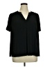 Daniel Rainn Black Short Sleeve Blouse Size 1X - photo 1