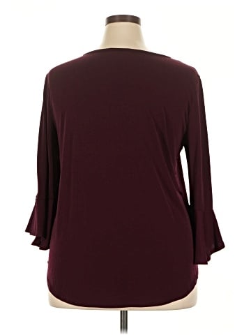 Green Envelope 3/4 Sleeve Top (view 2)