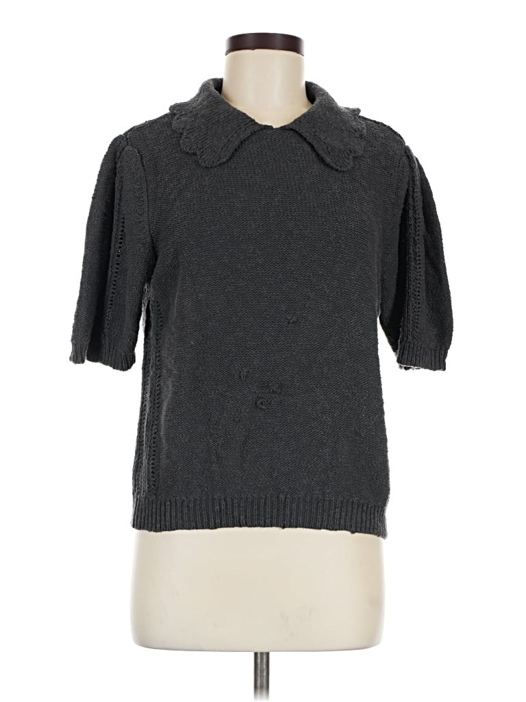 Pre-owned Universal Thread Short Sleeve Top Gray Collared Neckline Tops