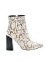 Public Desire Animal Print Snake Print Black Ivory Ankle Boots Size 4 - photo 1