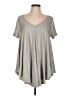Eri + Ali Gray Short Sleeve Top Size L - photo 1