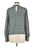 Assorted Brands 100% Polyester Print Blue Long Sleeve Blouse Size M (estimated) - photo 2
