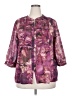 Avenue 100% Polyester Purple 3/4 Sleeve Blouse Size 18 Plus - photo 1