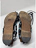 Valentino Garavani Silver Black Leather Rockstud Gladiator Flat Sandals Size EU 37 1/2 - photo 9