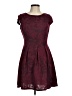 AB Studio Paisley Burgundy Cocktail Dress Size M - photo 1