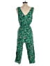 Eyeshadow 100% Rayon Paisley Green Jumpsuit Size S - photo 2