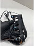 Valentino Garavani Silver Black Leather Rockstud Gladiator Flat Sandals Size EU 37 1/2 - photo 7