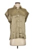 Rails 100% Silk Metallic Tan Blouse Size S - photo 1