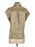Rails 100% Silk Metallic Tan Blouse Size S - photo 2