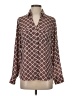 Express 100% Polyester Brown Long Sleeve Blouse Size S - photo 1