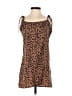 Audrey 3+1 100% Polyester Animal Print Brown Casual Dress Size S - photo 1