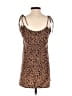 Audrey 3+1 100% Polyester Animal Print Brown Casual Dress Size S - photo 2