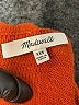 Madewell 100% Cotton Orange Pullover Sweater Size XXS - photo 7