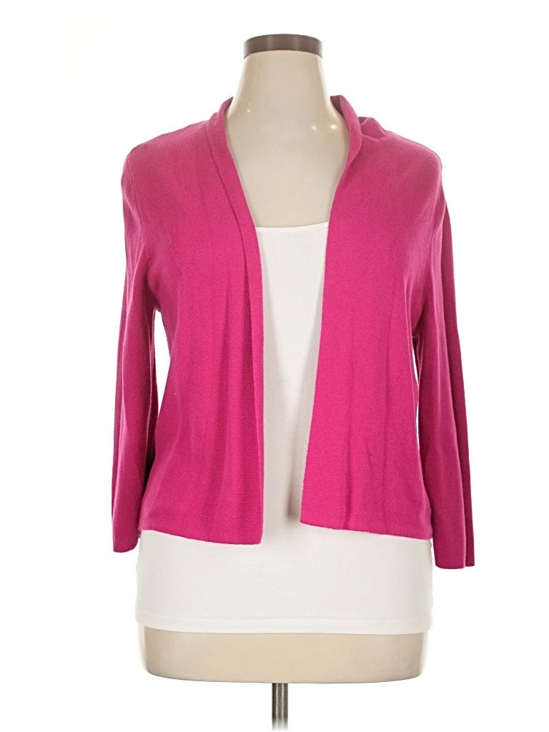 Pre-owned Liz Claiborne Cardigan Sweater In Pink