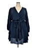 City Chic 100% Polyester Blue Casual Dress Size 20 Plus (L) - photo 1