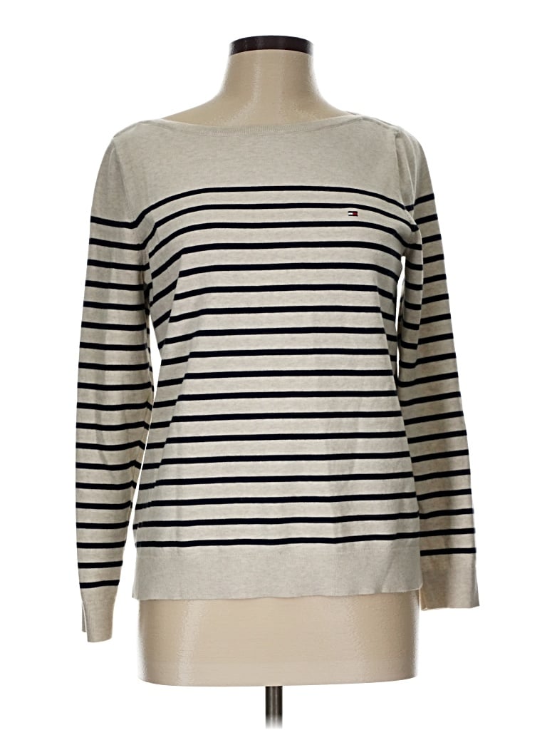 Pre-owned Tommy Hilfiger Long Sleeve T-shirt In Silver