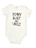 Baby Essentials 100% Cotton Print Ivory Short Sleeve Onesie Size Newborn - photo 1