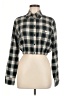 Maje 100% Cotton Plaid Green Teal Long Sleeve Button-Down Shirt Size M (estimated) - photo 1