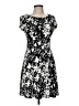 Connected Apparel Print Black Casual Dress Size 6 - photo 1