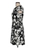 Connected Apparel Print Black Casual Dress Size 6 - photo 5