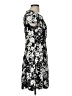 Connected Apparel Print Black Casual Dress Size 6 - photo 4