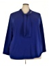 Susan Graver Blue 3/4 Sleeve Blouse Size 3X - photo 1