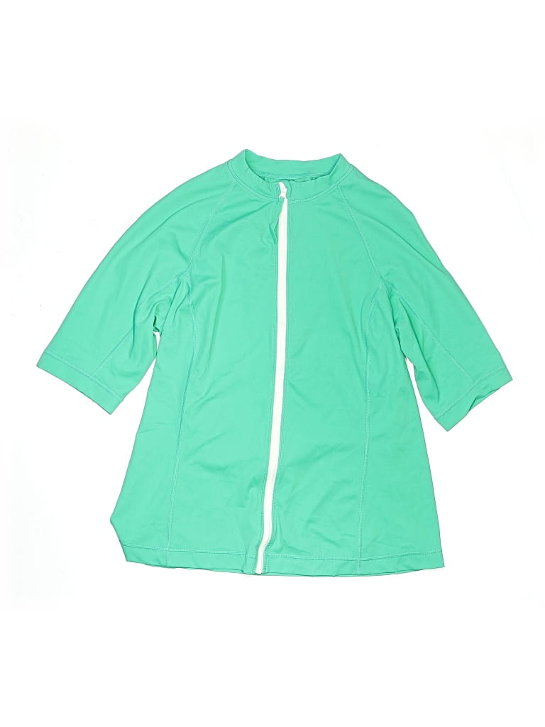 Pre-owned Lands' End Rash Guard In Green
