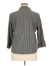 Adrienne Vittadini Stripes Gray 3/4 Sleeve Blouse Size XL - photo 2