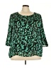retrology Teal 3/4 Sleeve Blouse Size 3X - photo 1