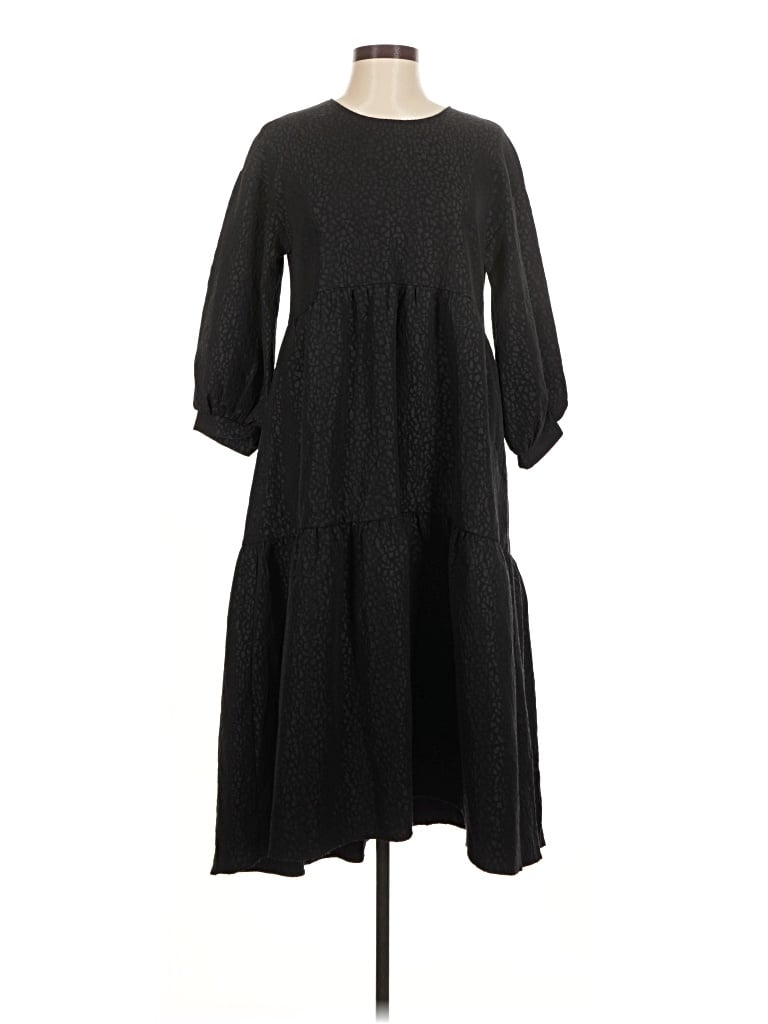 Pre-owned Zara Casual Dress In Black