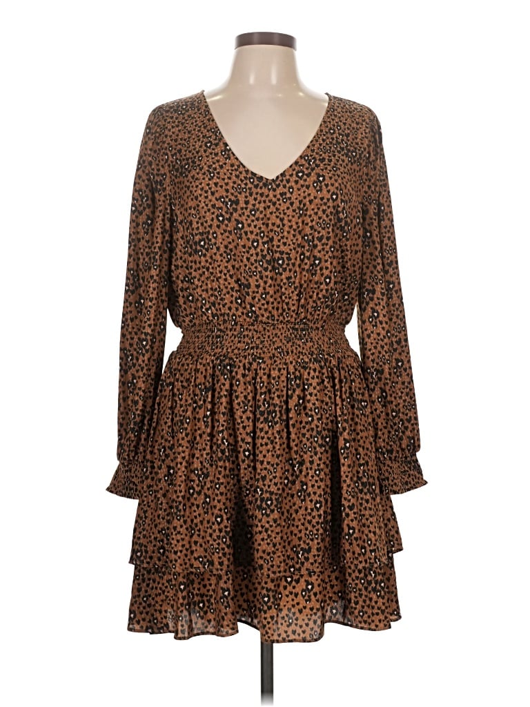 Pre-owned On 34th Casual Dress In Brown