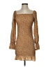 Chocolate Polka Dots Brown Cocktail Dress Size S - photo 1