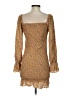 Chocolate Polka Dots Brown Cocktail Dress Size S - photo 2