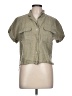 Tahari 100% Linen Green Short Sleeve Blouse Size L - photo 1