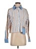 Noisy May Color Block Blue Long Sleeve Blouse Size XS - photo 1